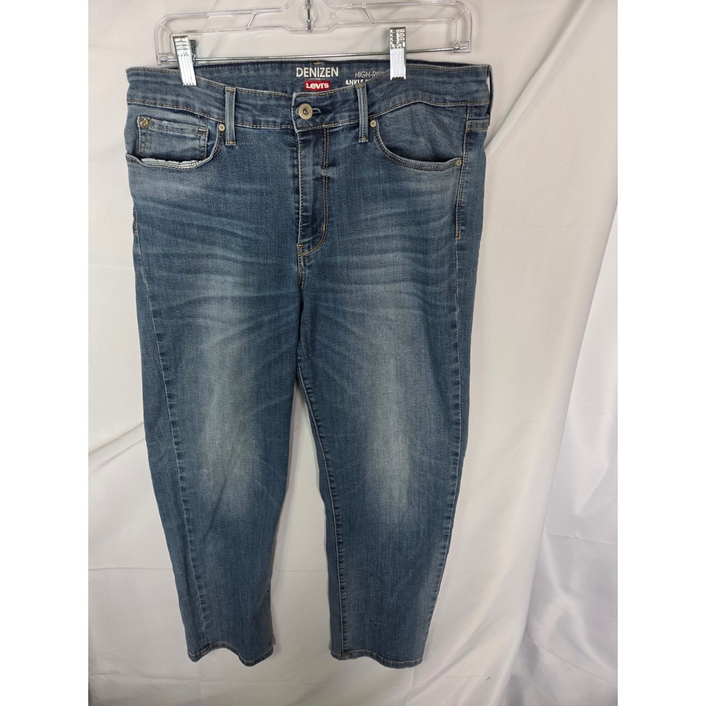 Denizen from Levis High Rise Ankle Straight Jeans Blue Womens